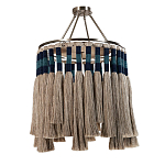 Люстра круглая плетеная с кисточками цвета серый дуб Boho Tassel Chandelier варинант исполнения - 2 | Loft Concept в Кирове