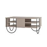 Стол журнальный прямоугольной формы с 2-мя полками бежево-серого цвета NORFOLK LIGHT MOCHA варинант исполнения - 1 | Loft Concept в Кирове