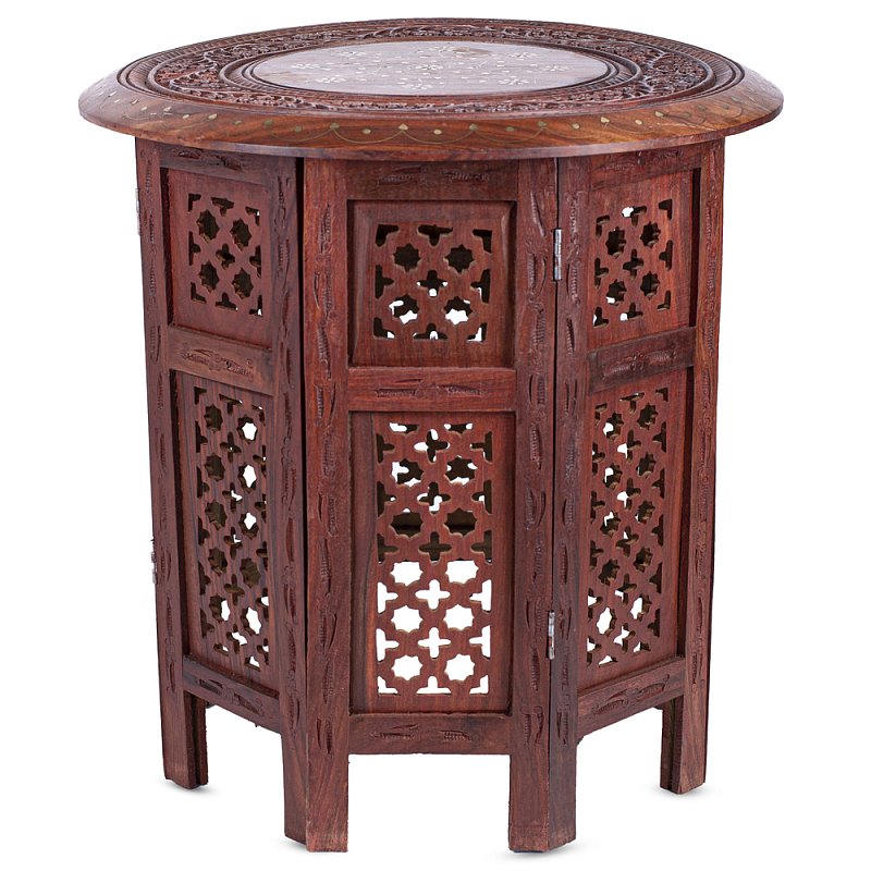 Столик Indian inlay Table Коричневый Столик Indian inlay Table Коричневый в Кирове | Loft Concept