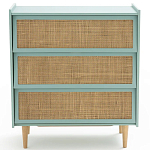 Комод с 3-мя ящиками из ротанга Blais Turquoise Wicker Furniture варинант исполнения - 3 | Loft Concept в Кирове