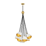 Люстра с 15-ю белыми  плафонами с золотой внутренней поверхностью Hinkley варинант исполнения - 2 | Loft Concept в Кирове