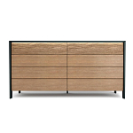 Комод 8 ящиков с подсветкой на рельефном фасаде Warm Industrial варинант исполнения - 4 | Loft Concept в Кирове