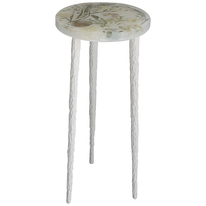 Круглый журнальный столик со столешницей из эпоксидной смолы Epoxy Resin Flowers Coffee Table Белый Черный Розовый Мульти Круглый журнальный столик со столешницей из эпоксидной смолы Epoxy Resin Flowers Coffee Table Белый Черный Розовый Мульти в Кирове | Loft Concept