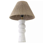 Настольная лампа с плетеным абажуром и белым мраморным основанием Simplicity and Nobility варинант исполнения - 2 | Loft Concept в Кирове