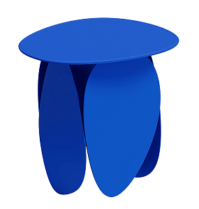 Matis журнальный столик синий из металла и кожи