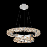 Люстра из 2-х колец с мозаичным хрустальным оформлением Sparks of Crystal варинант исполнения - 3 | Loft Concept в Кирове