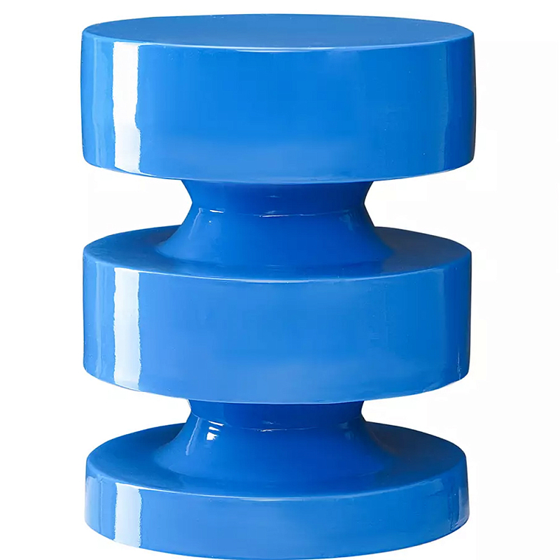 Столик приставной фигурный синий Curly Blue Table Синий Столик приставной фигурный синий Curly Blue Table Синий в Кирове | Loft Concept