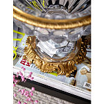 Чаша из прозрачного стекла с бронзовой подставкой и ручками Eden Garden варинант исполнения - 4 | Loft Concept в Кирове