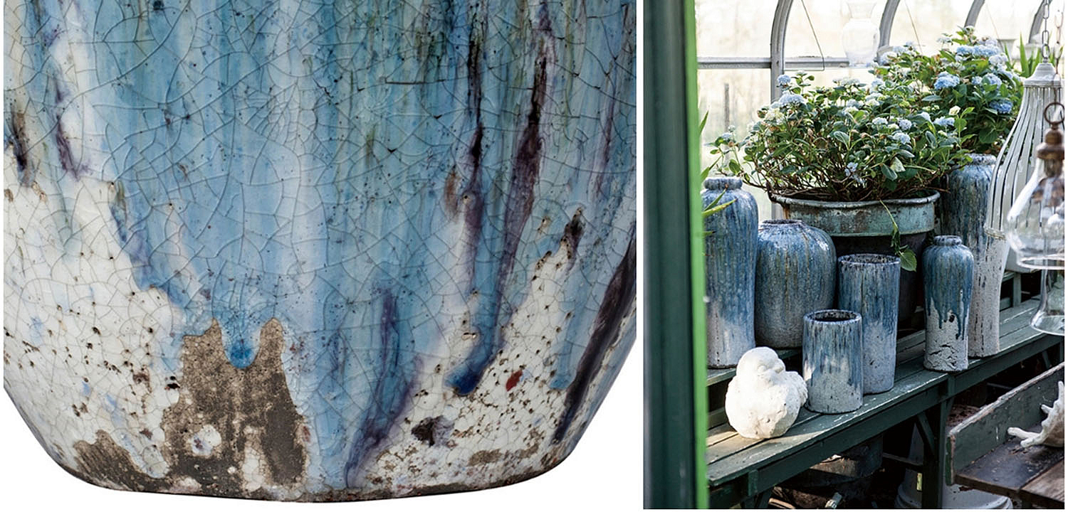 Ваза Terracotta Vase blue-white Ваза Terracotta Vase blue-white - Loft-Concept в Кирове
