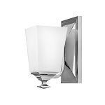 Бра с белым матовым плафоном на прямоугольном основании цвета хром Hinkley варинант исполнения - 1 | Loft Concept в Кирове