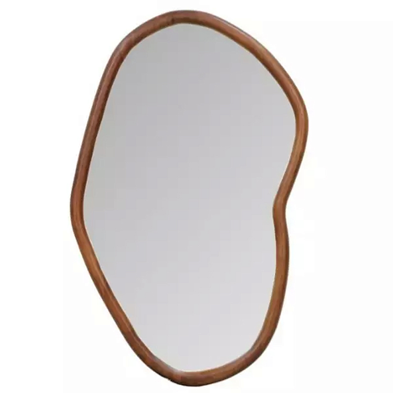 Зеркало в изогнутой деревянной рамой Eco Friendly Frame Светло-коричневый Зеркало в изогнутой деревянной рамой Eco Friendly Frame Светло-коричневый в Кирове | Loft Concept