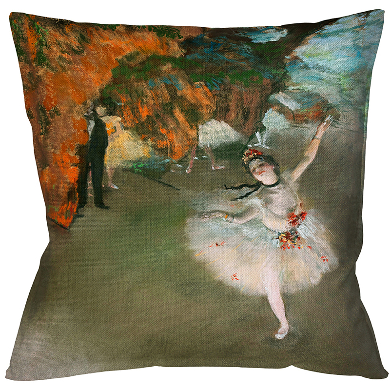 Подушка декоративная с цветным принтом Star of Impressionism Мульти Бежевый Подушка декоративная с цветным принтом Star of Impressionism Мульти Бежевый в Кирове | Loft Concept