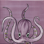 Плитка с узором Осьминог велосипедист варинант исполнения - 3 | Loft Concept в Кирове