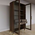 Дизайнерский шкаф витрина Elsa Dreams Walnut с 4-мя ящиками варинант исполнения - 7 | Loft Concept в Кирове