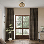 Потолочный светильник с плафоном из плетеного джута и черным каркасом Quoizel варинант исполнения - 7 | Loft Concept в Кирове