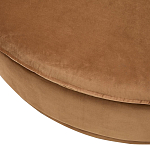 Кушетка круглая с обивкой из велюра коричневая Milky Brown Chair варинант исполнения - 7 | Loft Concept в Кирове