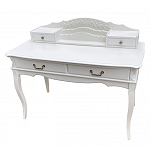 Стол-бюро белого цвета из массива бука с 4-мя ящиками White Provence варинант исполнения - 3 | Loft Concept в Кирове