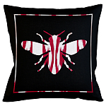 Подушка декоративная пчела с красным узором Ikat Pattern варинант исполнения - 1 | Loft Concept в Кирове