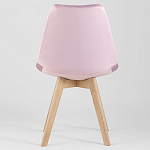 Стул с мягким велюровым сиденьем Arvika Pink варинант исполнения - 4 | Loft Concept в Кирове