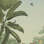 Обои ручная роспись River Scenes of Bengal Verdoyant варинант исполнения - 2 | Loft Concept в Кирове