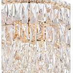 Люстра круглая с хрустальными подвесками на золотистом каркасе Roul Crystal Light варинант исполнения - 2 | Loft Concept в Кирове