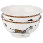 Сервиз обеденный из фарфора с изображением лошадей на 6 персон 23 предмета Porcelain Horse Set  варинант исполнения - 2 | Loft Concept в Кирове