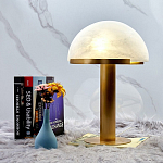 Настольная лампа c абажуром в форме купола из натурального камня  Heavenly Harmony варинант исполнения - 2 | Loft Concept в Кирове