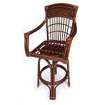 Барный стул из ротанга Eloise коричневый варинант исполнения - 5 | Loft Concept в Кирове