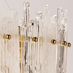 Люстра круглая с прозрачными стержнями разной длины Textured Glass Chandelier варинант исполнения - 9 | Loft Concept в Кирове