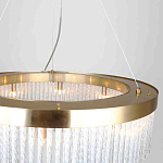 Люстра подвесная со стеклянными подвесками в виде перекрученных трубочек Nembus варинант исполнения - 3 | Loft Concept в Кирове