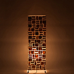 Торшер из перламутра на металлическом каркасе Indonesian Tower 2 варинант исполнения - 3 | Loft Concept в Кирове