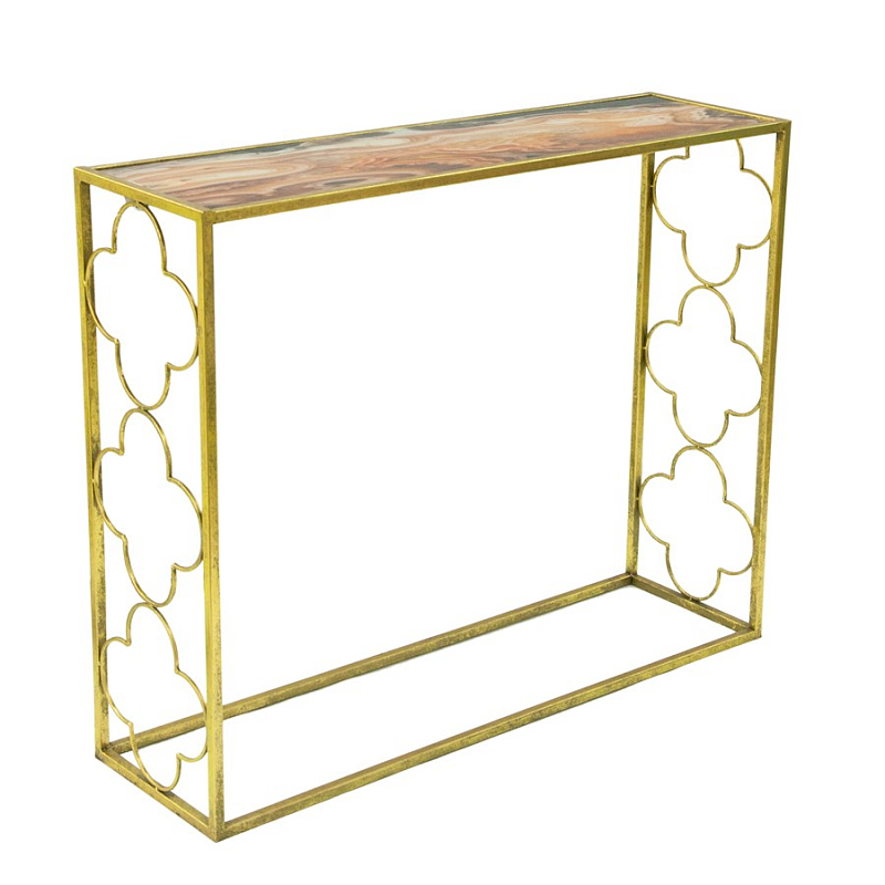 Консоль Fire Stone Imitation Золотой Оранжевый в Кирове | Loft Concept 