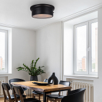 Потолочный светильник круглый черного цвета Modern Simple Ceiling Light варинант исполнения - 3 | Loft Concept в Кирове