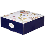 Ваза фарфоровая круглая на ножке с рисунком цветов Garden Whisper Porcelain Set  варинант исполнения - 2 | Loft Concept в Кирове