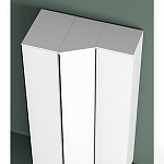 Шкаф-пенал белый с зеркальной дверцей Strict Lines варинант исполнения - 4 | Loft Concept в Кирове