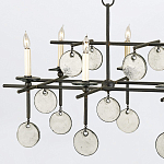 Люстра подвесная с 8-ю лампами и стеклянными круглыми подвесками Currey & Company варинант исполнения - 7 | Loft Concept в Кирове