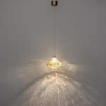 Подвесной светильник с плафоном из фактурного светло-янтарного стекла Light Ensemble варинант исполнения - 4 | Loft Concept в Кирове