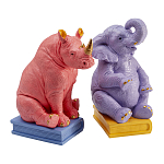 Держатель для книг Elephant and Rhinoceros Bookend варинант исполнения - 2 | Loft Concept в Кирове