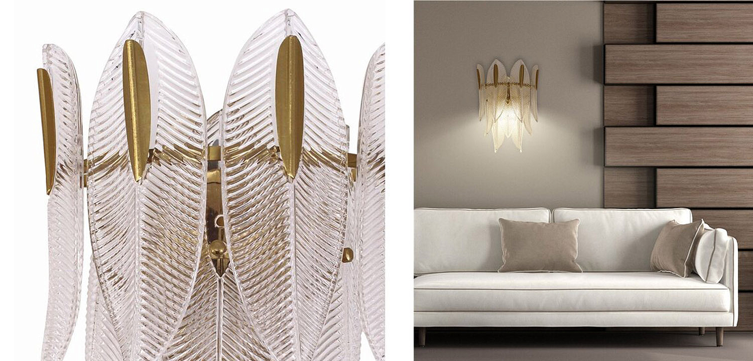 Бра Textured Glass Petals Sconce Бра Textured Glass Petals Sconce - Loft-Concept в Кирове