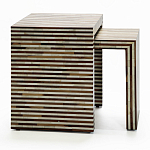 Комплект приставных столиков Stripes Set of tables Beige варинант исполнения - 1 | Loft Concept в Кирове