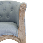 Кресло низкое в стиле прованс Louis French Armchair light blue flax варинант исполнения - 4 | Loft Concept в Кирове