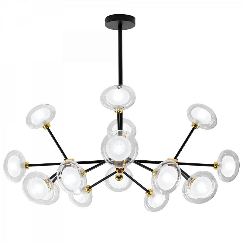 Люстра NABILA CHANDELIER Глянцевое золото Белый Черный Люстра NABILA CHANDELIER Глянцевое золото Белый Черный в Кирове | Loft Concept