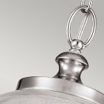 Подвесной светильник с прозрачным стеклянным плафоном в форме шара в современном стиле на цепи Feiss варинант исполнения - 4 | Loft Concept в Кирове