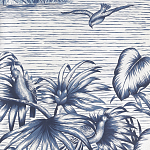 Обои ручная роспись Le Brésil Mer Bleue варинант исполнения - 2 | Loft Concept в Кирове