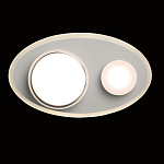 Бра овальной формы белого цвета с 2-мя лампами Lunar Pebbles варинант исполнения - 4 | Loft Concept в Кирове