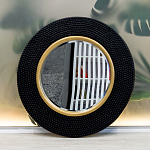 Зеркало в черной фактурной раме с золотым кантом Summon the Light варинант исполнения - 8 | Loft Concept в Кирове