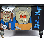 Кресло "Умный Умник" Rick and Morty graffiti chair натуральная кожа  варинант исполнения - 6 | Loft Concept в Кирове