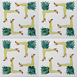 Плитка дизайнерская с рисунком Пина Колада варинант исполнения - 1 | Loft Concept в Кирове