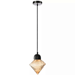 Подвесной светильник с янтарным рельефным плафоном Lamp with Frozen Glass Effect варинант исполнения - 1 | Loft Concept в Кирове