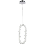 Подвесной светильник овальной формы с декором кристаллы Gilbertine Oval Crystals Hanging Lamp варинант исполнения - 2 | Loft Concept в Кирове